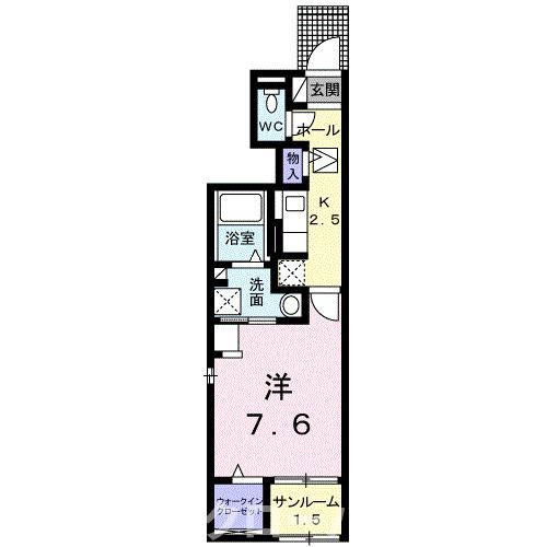 ルーベル宇多津ⅡＢの間取り