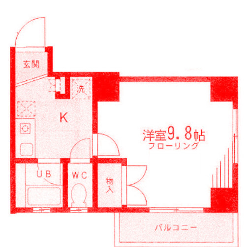 藤沢市南藤沢の賃貸マンションの間取り