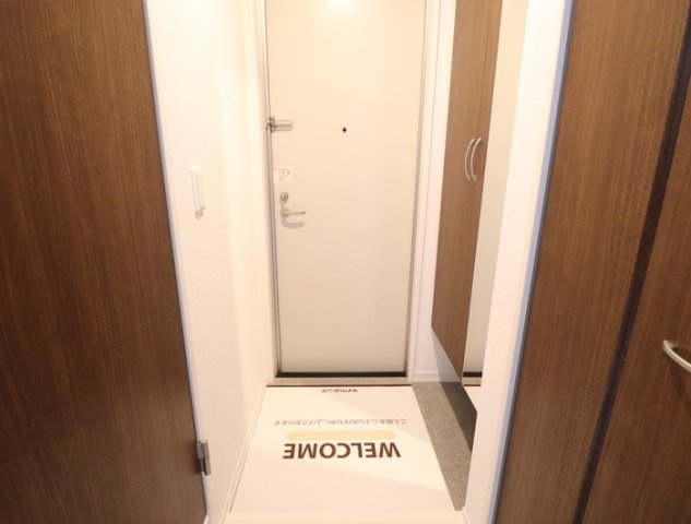 熊本市中央区渡鹿６丁目のアパートの玄関