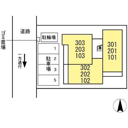 セレスティア荒子二丁目の区画図