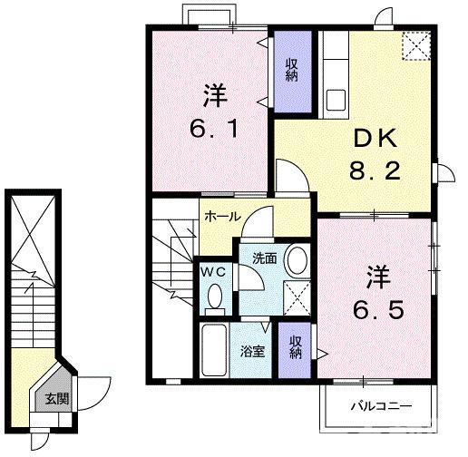 メゾングレース　Ａの間取り