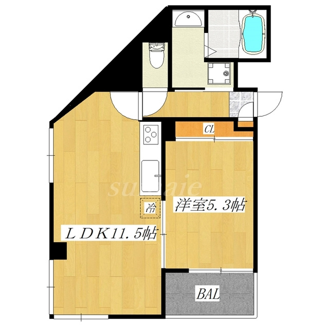 ディアネストの間取り|南向きの角部屋です☆彡