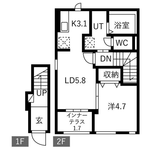 ブルーム　　刈谷市近郊の賃貸はクラスホームの間取り