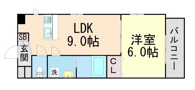ソレイユ六甲Ⅱの間取り