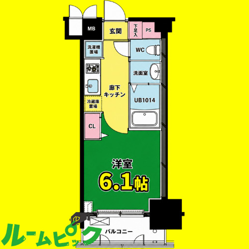 ディアレイシャス名古屋浄心Ⅱ　名古屋市賃貸　仲介手数料無料の間取り