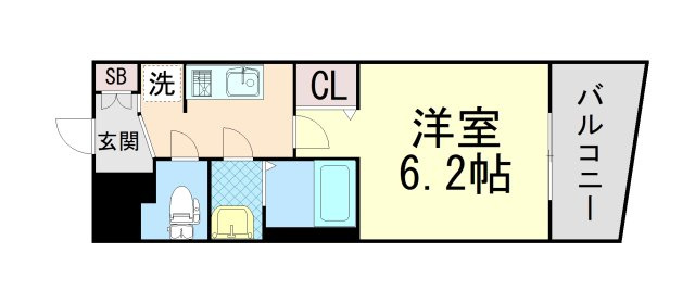 プレサンス神戸元町ミューズの間取り