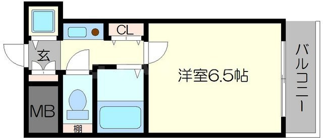 プレサンス難波WESTの間取り|プレサンス難波WEST　開放感ある間取り
