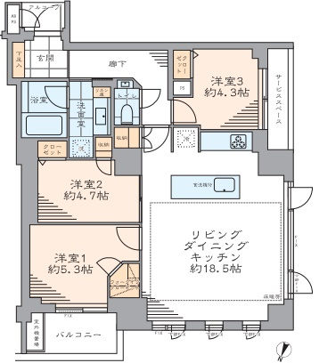 ジオ市ヶ谷払方町 彩の館の間取り