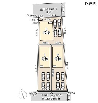 水戸市元吉田町11期　新築戸建　3号棟の区画図