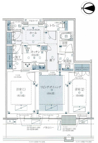 グラングリーン大阪THE NORTH RESIDENCE　扇町小学校の間取り|グラングリーン大阪THE NORTH RESIDENCE　間取り