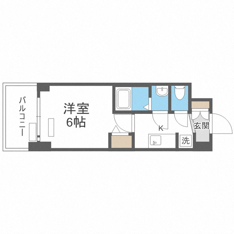 プレサンス南堀江ザ・センスの間取り