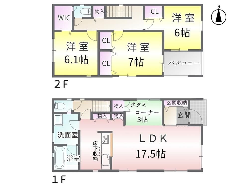 春日井市上条町第10(全3棟)の間取り