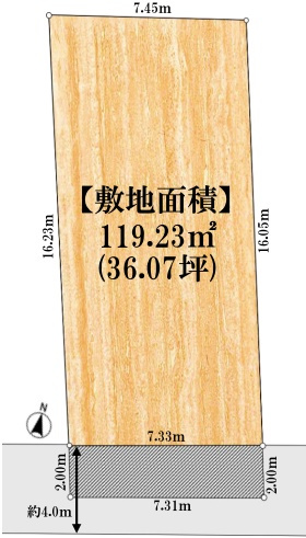 本駒込3丁目条件付き売地の土地図