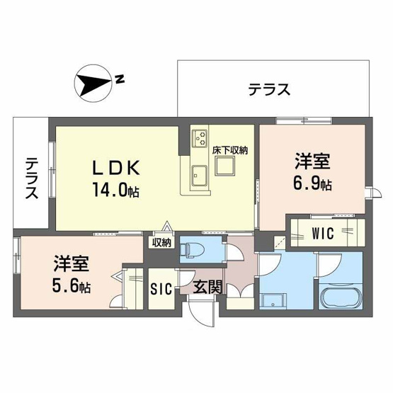 【間取り】 | シャーメゾン渋川Ⅲ