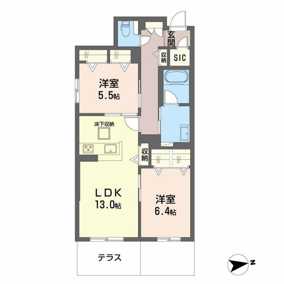 【間取り】 | シャーメゾン渋川Ⅲ