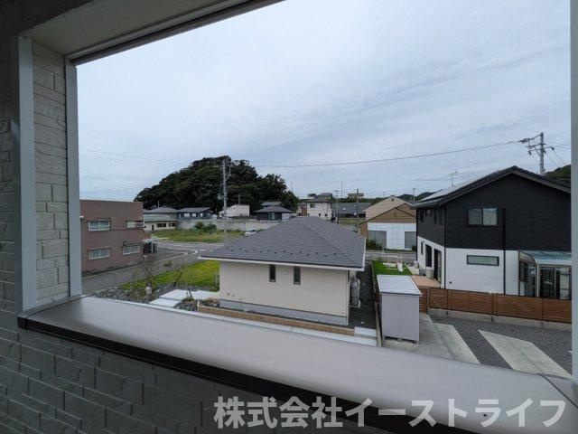 【新築戸建】　いわき市平豊間第9　全2棟の展望|2号棟写真　インナーバルコニーからの眺望です
