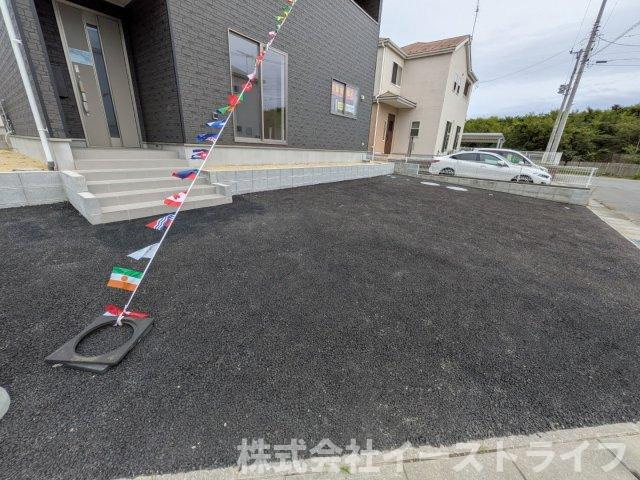 【新築戸建】　いわき市平豊間第9　全2棟の駐車場|1号棟写真　カースペースです（3台駐車可能）