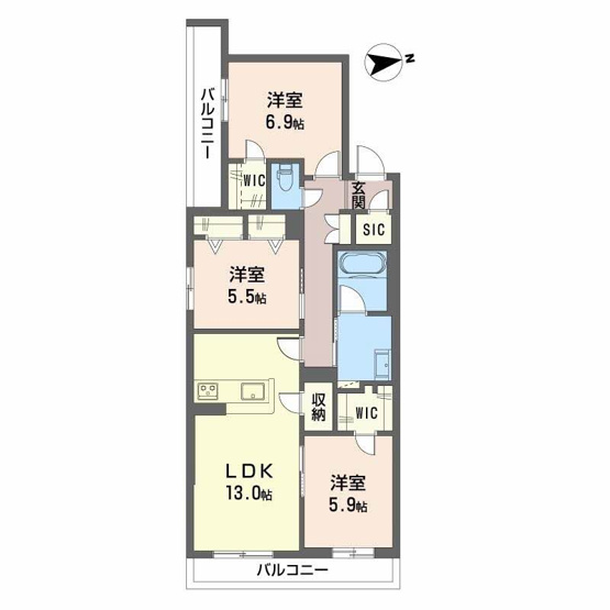 【間取り】 | シャーメゾン渋川Ⅲ