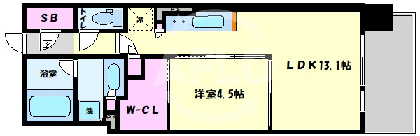 OPUS RESIDENCE SHINSAIBASHI SOUTHの間取り|OPUS RESIDENCE SHINSAIBASHI SOUTH　間取り