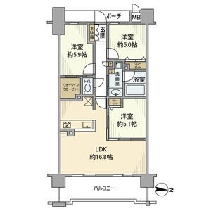 【間取り】 | リコット岡崎柱曙