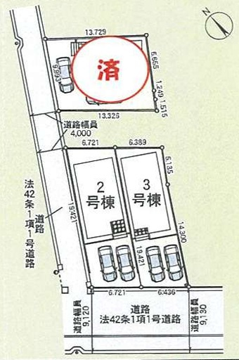 クレイドルガーデン　高浜市向山町第６　全3棟の区画図|ゆとりある区画設計で、家族全員の暮らしにフィットします。暮らしやすさを重視した区画です。									
									