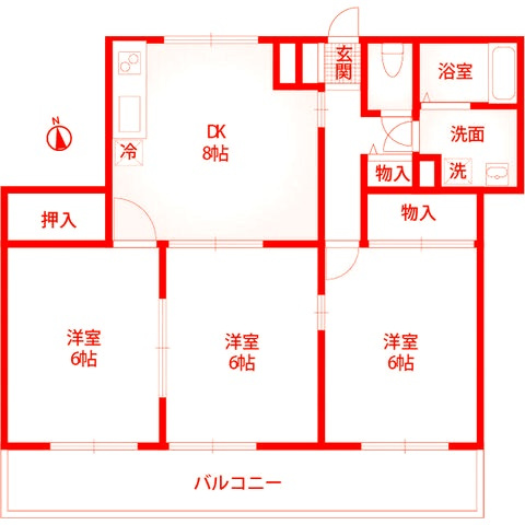 藤沢市鵠沼海岸７丁目の賃貸マンションの間取り