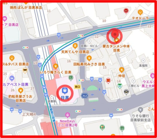 グリーンビュー白金の地図
