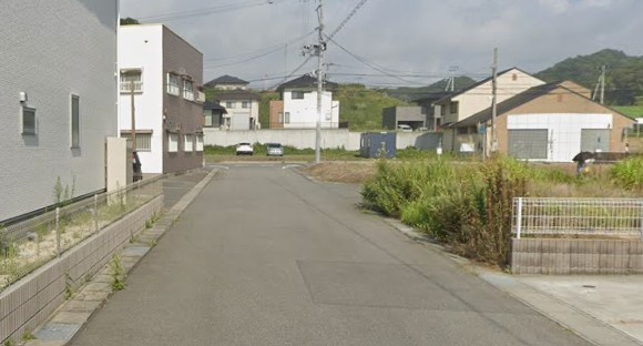 【新築戸建】　いわき市平豊間第9　全2棟の前面道路含む現地写真|南側幅員6ｍ公道