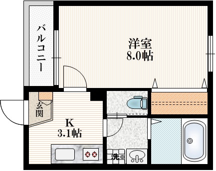 ヤマウロコＷＥＳＴの間取り