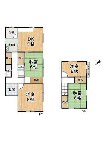 KEM姫路市下手野１期/中古戸建の間取り