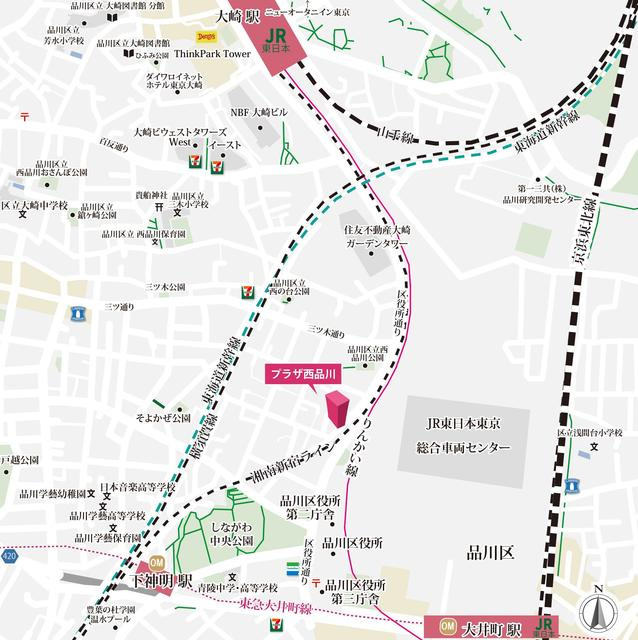 プラザ西品川の地図