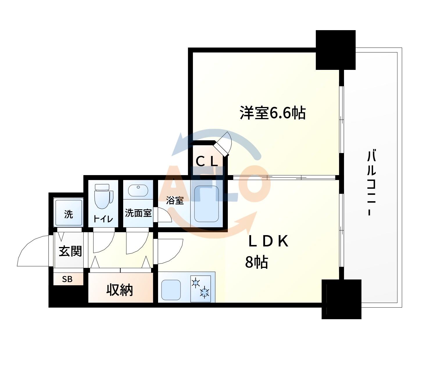 アルグラッド福島WESTの間取り|アルグラッド福島WEST　間取り