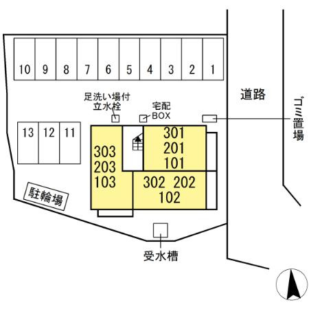 カルテット C棟の区画図