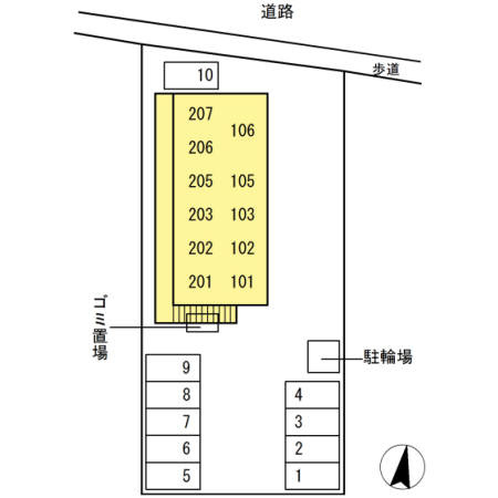 セジュール・栗林南の区画図