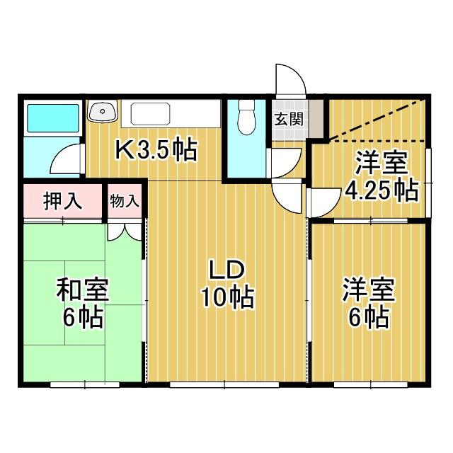 コーポ山口の間取り