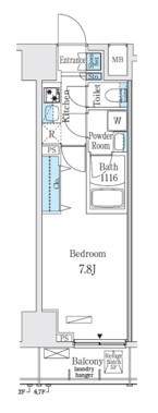 新品家具付きマンション内神田1(KaGood東京)の間取り|※間取りと異なる場合は現状を優先します。