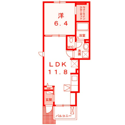 茅ヶ崎市菱沼２丁目のアパートの間取り