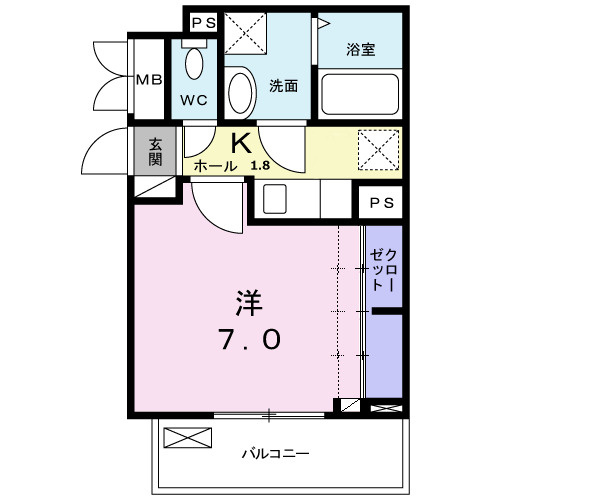 ジャスミン　Ｂの間取り