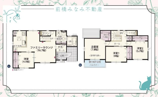 【新築】高崎市東中里町2期　限定１棟　クライン　新築建売の間取り