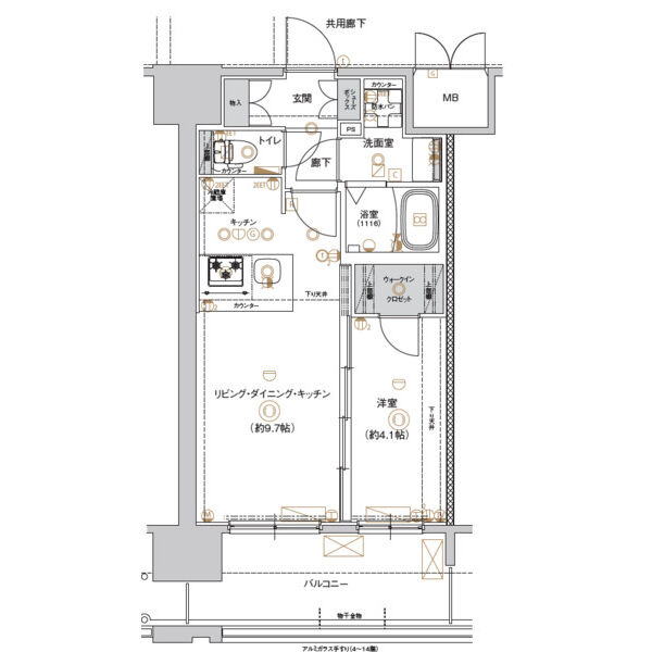 S-RESIDENCE上飯田Northの間取り