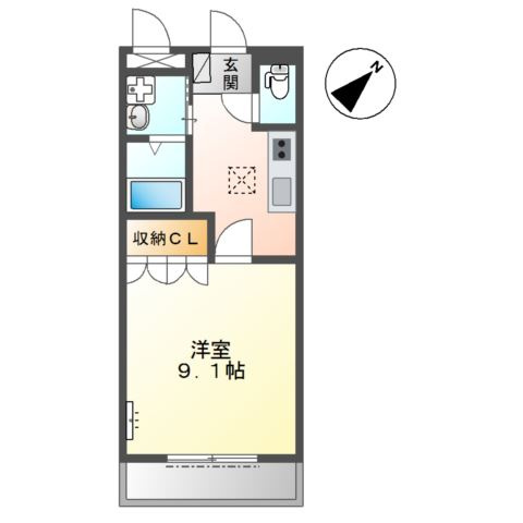 サンハイツ折坂の間取り
