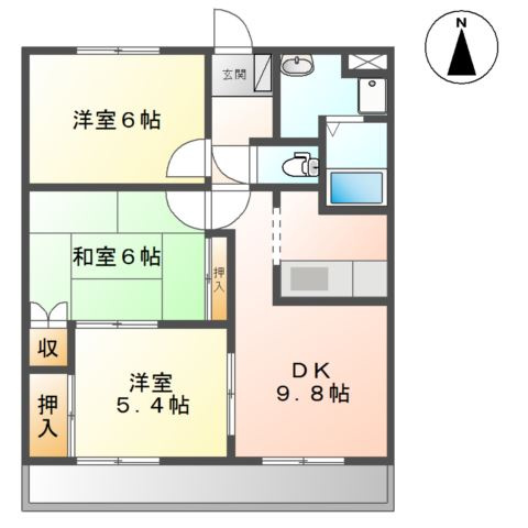 エンジェルパレスＡの間取り