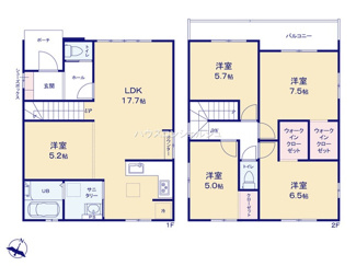【間取り】 | 名古屋市港区大手町５丁目29-2【仲介手数料無料】新築一戸建て　1号棟