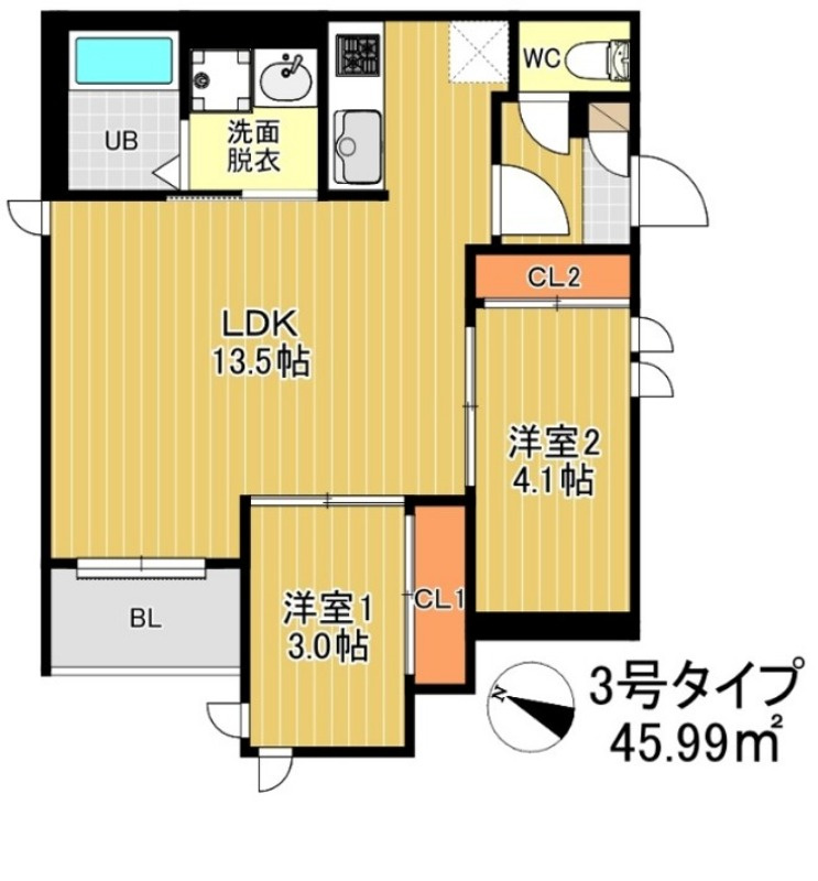 REGALESTサンメゾン井尻の間取り