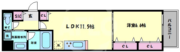 セファ上本町　真田山小学校区の間取り|セファ上本町　間取り