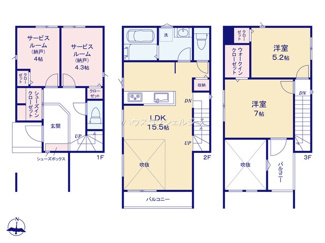 【間取り】 | 名古屋市中村区深川町３丁目27-2【仲介手数料無料】新築一戸建て　2号棟
