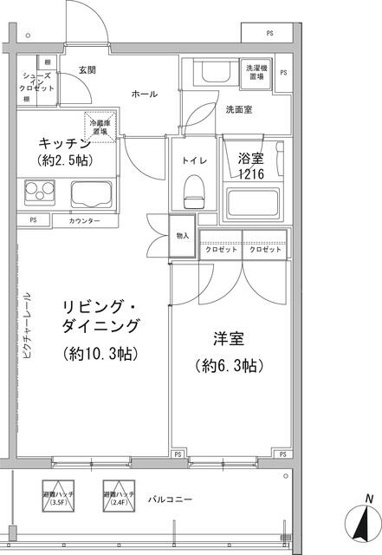 【間取り】 | ヒューリックコート雪が谷