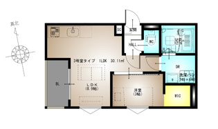REGALEST La Nauage武庫川の間取り