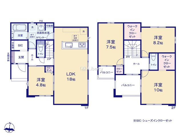 牛久市田宮町29期　新築戸建　1号棟の間取り