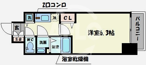 プレサンス高津公園ディオの間取り|プレサンス高津公園ディオ　開放的な間取
